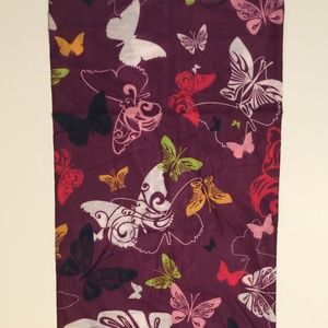 Seamless Headscarf - Purple Butterfly Pattern